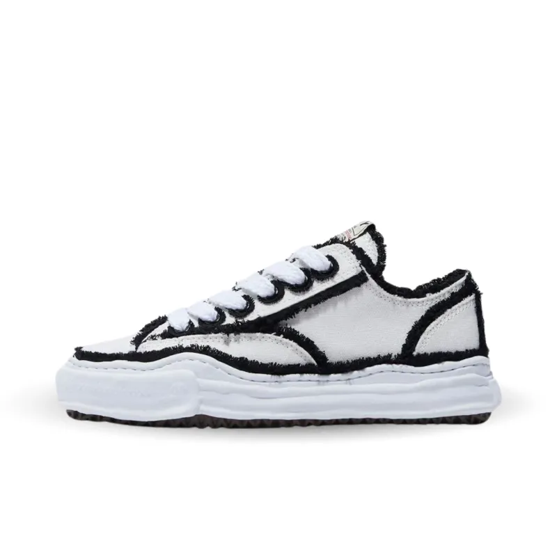 Maison Mihara Yasuhiro Peterson OG Sole Canvas Low Frayed White Black made by Maison MIHARA YASUHIRO