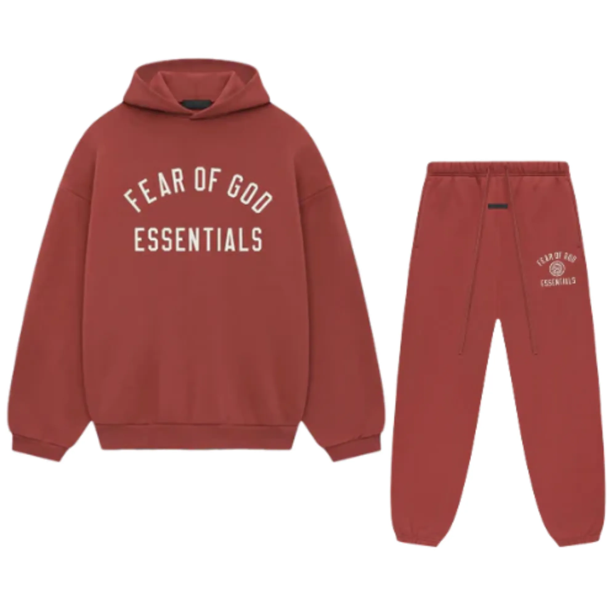 Fear Of God Essentials FW24 Crimson Full Set sold by KeepItSneaker
