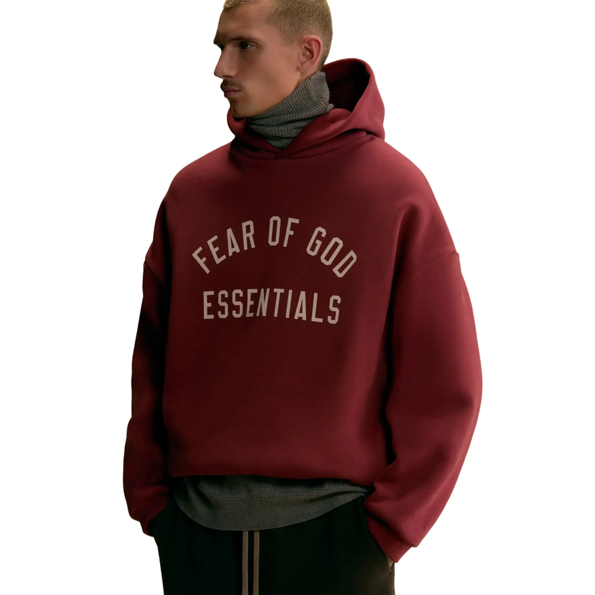 Fear Of God Essentials FW24 Crimson Hoodie sold by KeepItSneaker product image thumbnail 2