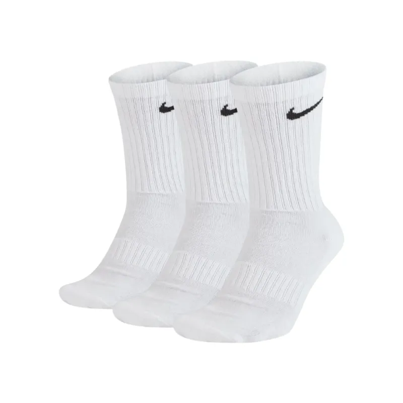 Nike Everyday Cushioned Sports Socks 3-Pack White made by Nike