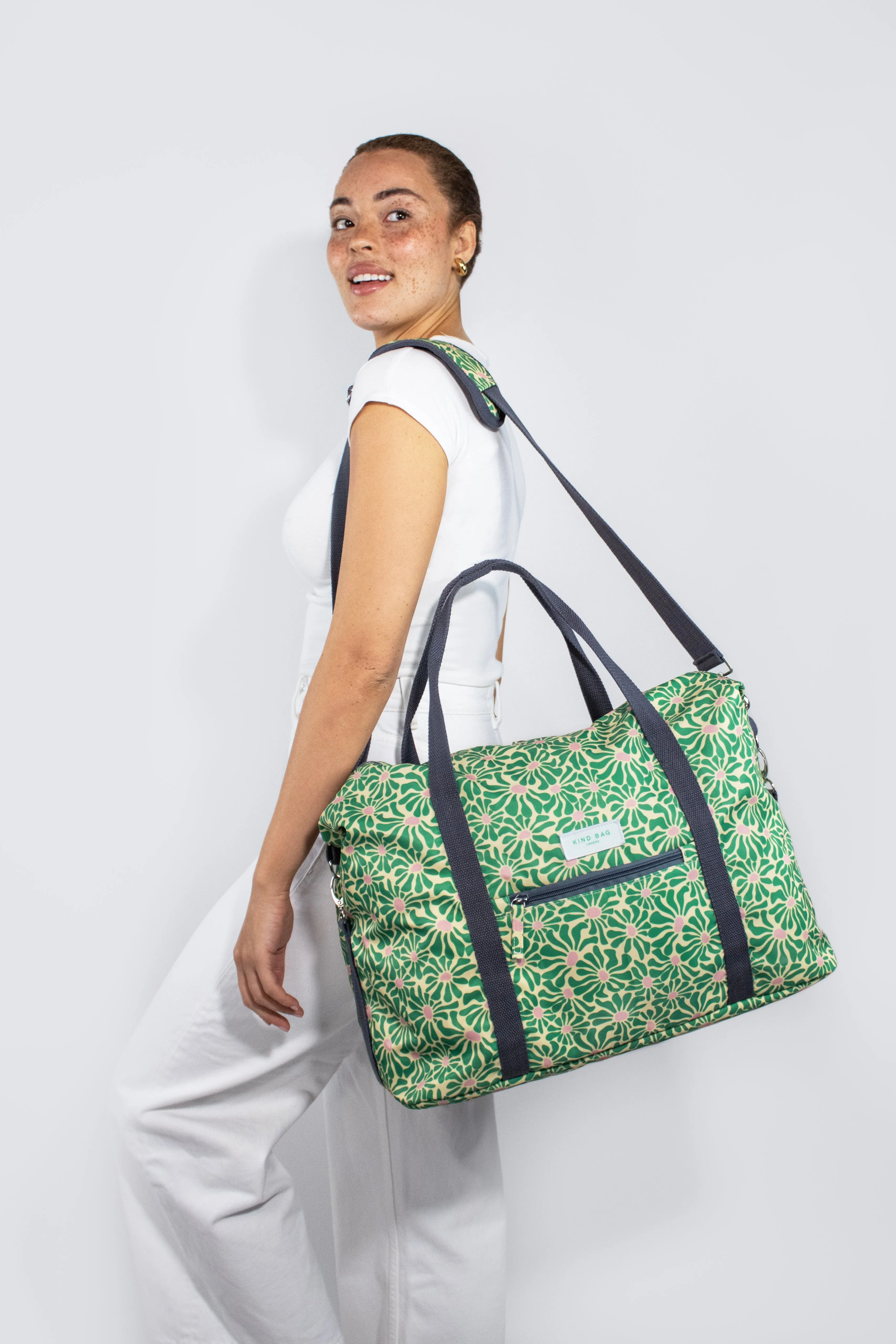 Weekender Bag | Abstract Flowers sold by Kind Bag product image thumbnail 2