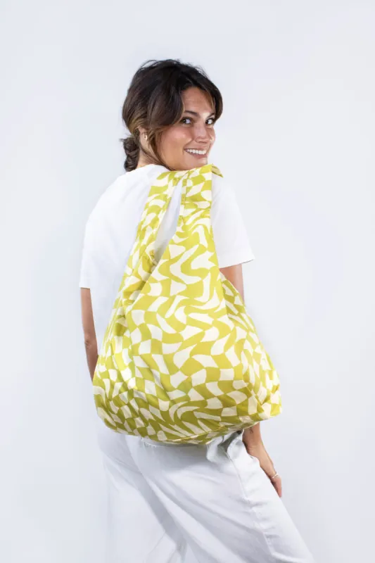 Wavy Check | Medium Reusable Bag sold by Kind Bag