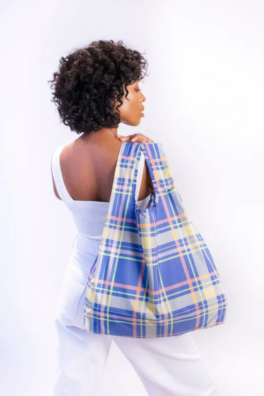 Madras Check | Medium Reusable Bag sold by Kind Bag