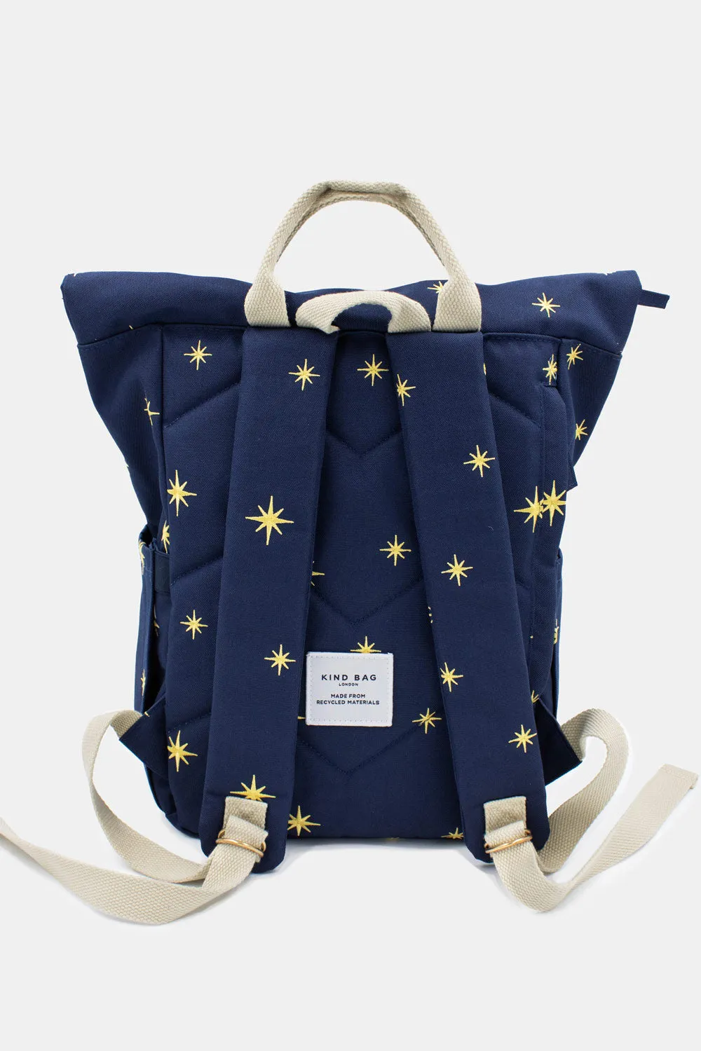 Stars Navy | Embroidered Hackney Backpack | Medium sold by Kind Bag product image thumbnail 4
