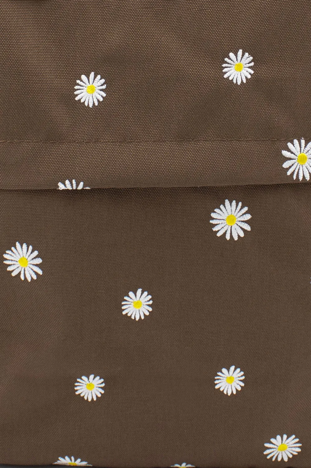 Daisies Brown | Embroidered Hackney Backpack | Medium sold by Kind Bag product image thumbnail 3