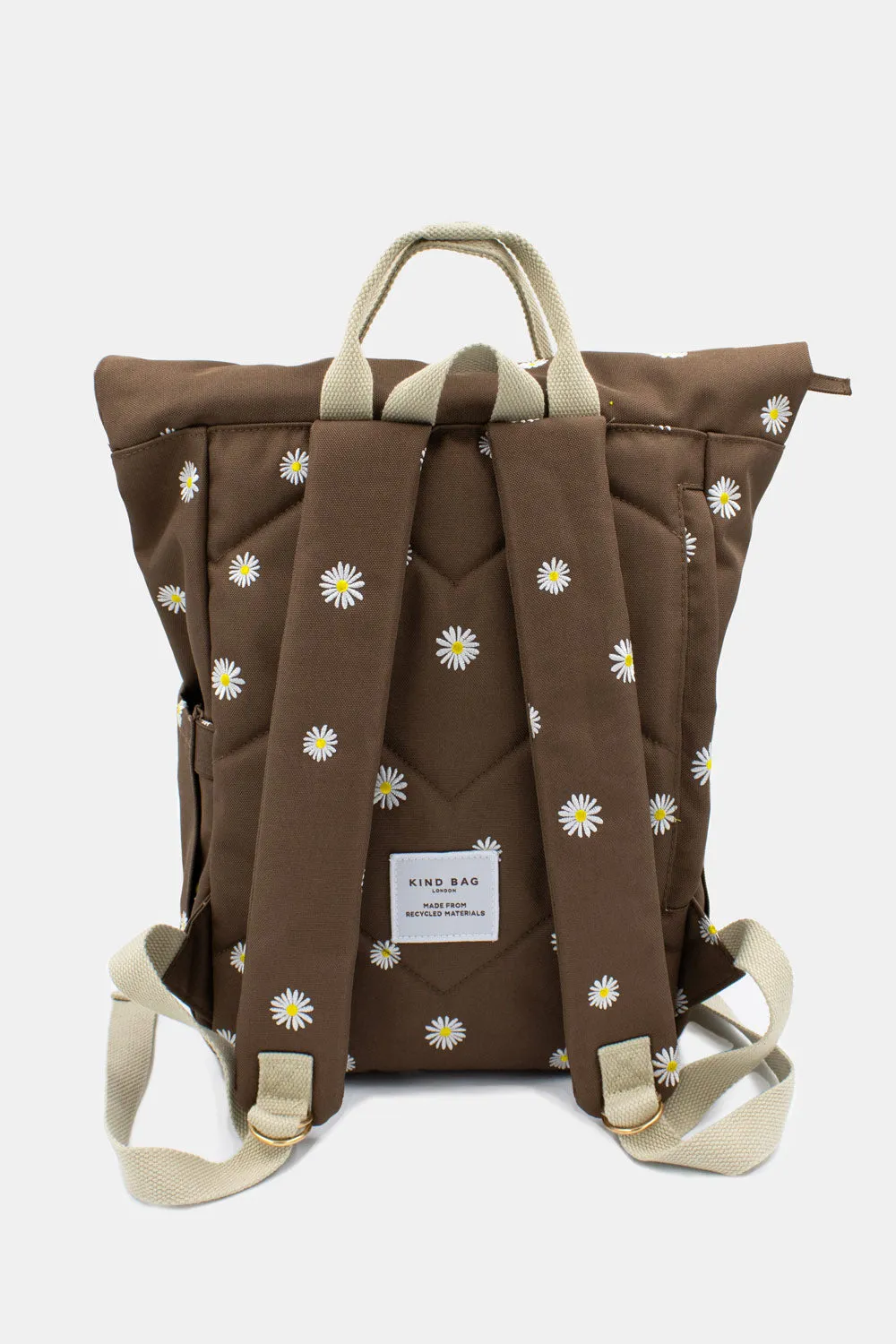Daisies Brown | Embroidered Hackney Backpack | Medium sold by Kind Bag product image thumbnail 5