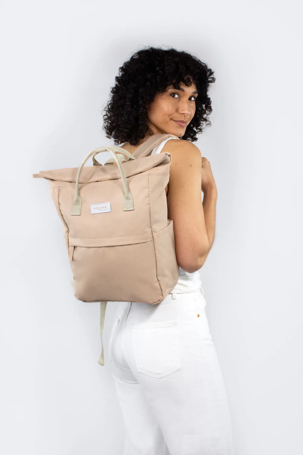 Beige | Hackney Backpack | Medium sold by Kind Bag product image thumbnail 4