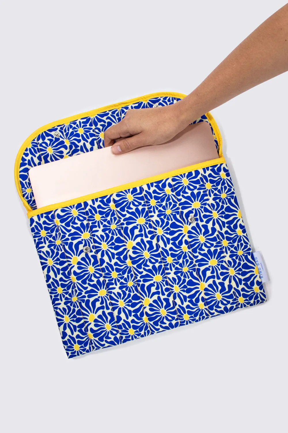 Abstract Flowers Blue | 13 Inch Laptop Sleeve sold by Kind Bag product image thumbnail 5