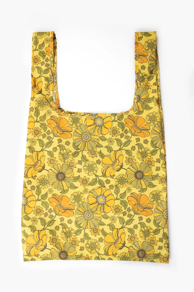 Retro Flowers | Medium Reusable Bag (Voxi) sold by Kind Bag