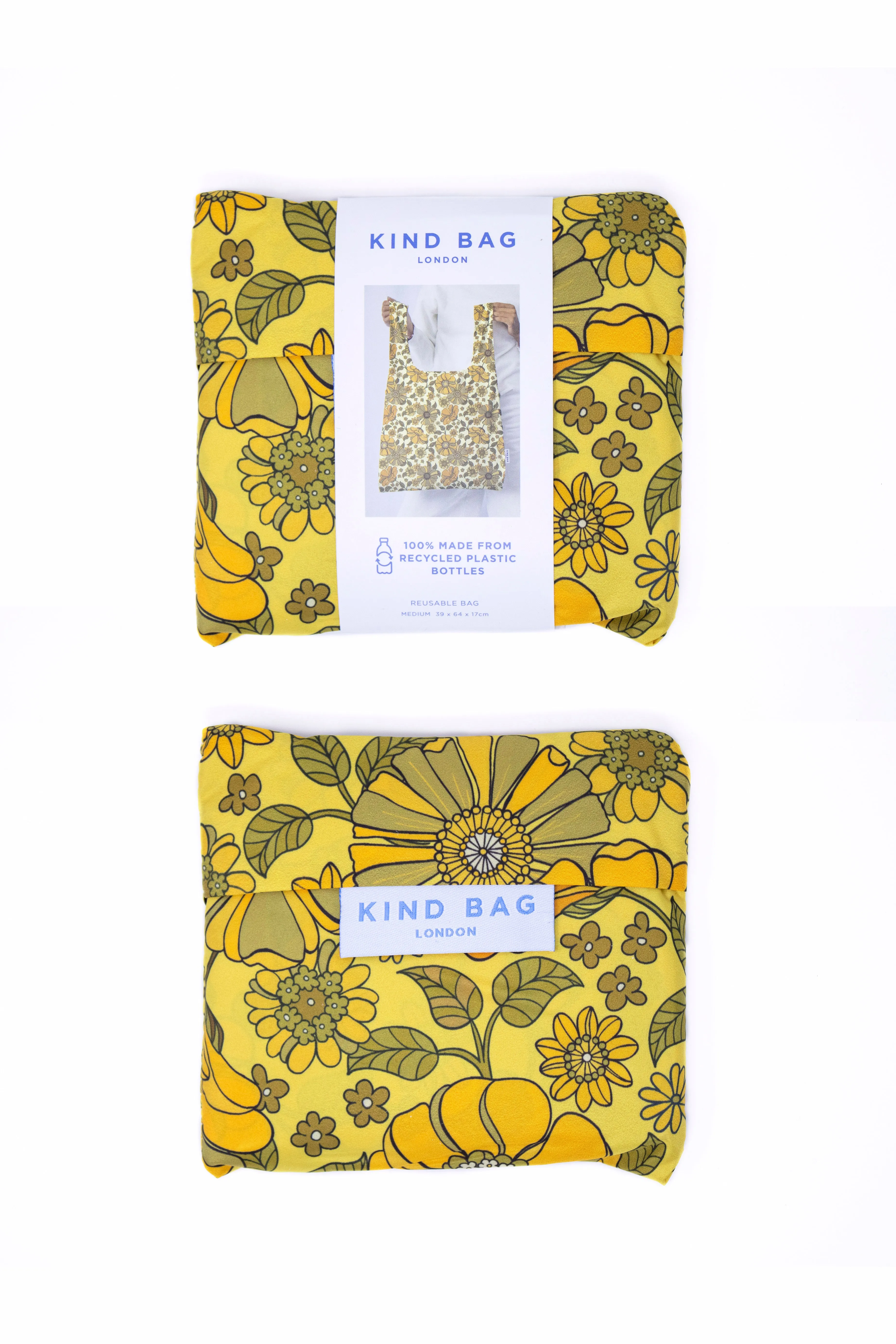 Retro Flowers | Medium Reusable Bag (Voxi) sold by Kind Bag product image thumbnail 3