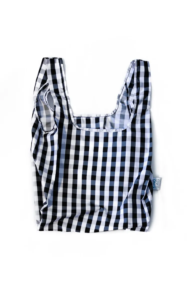 Gingham Black & White | Medium (Voxi) sold by Kind Bag