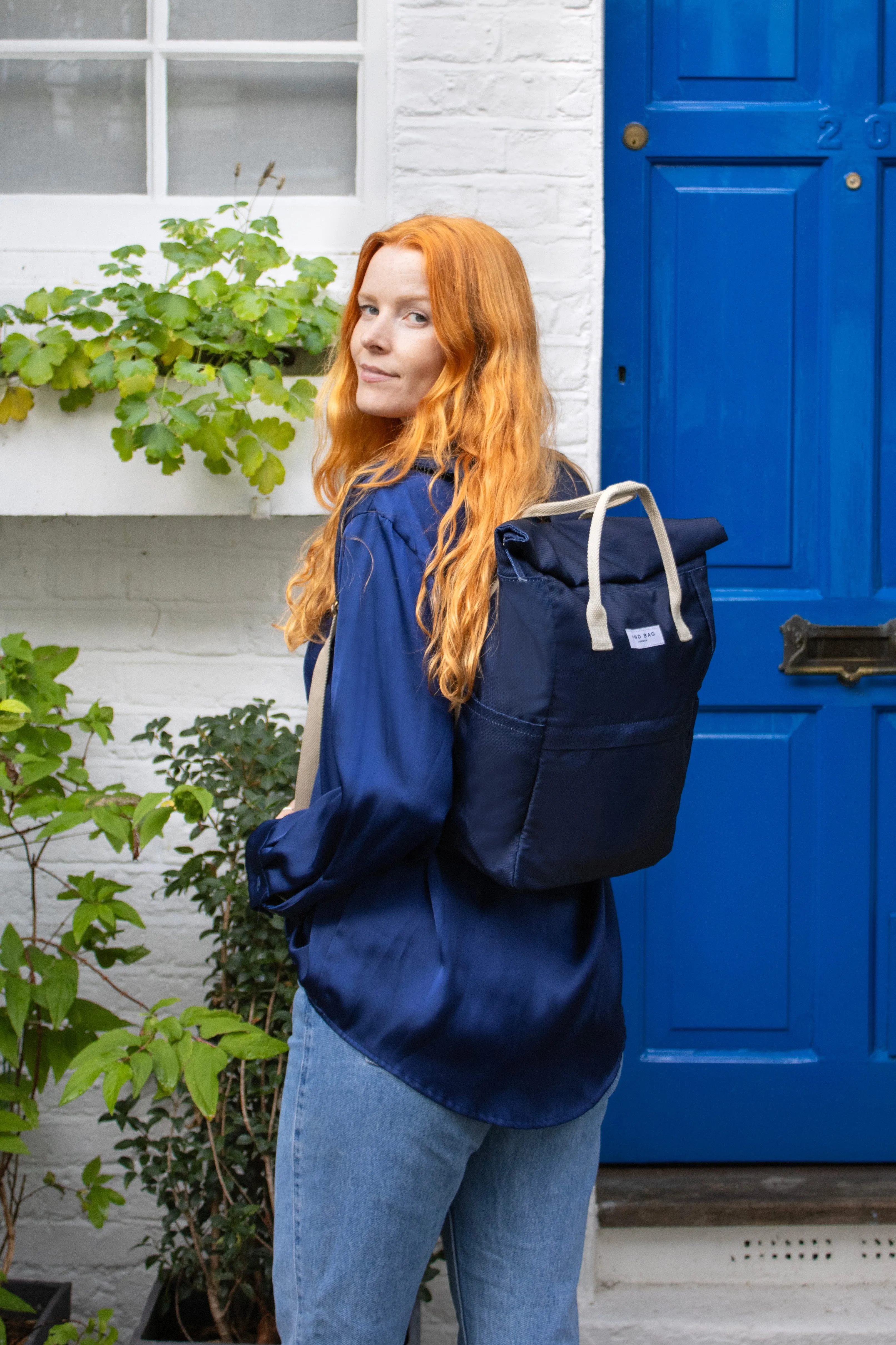 Navy | Hackney Backpack | Medium sold by Kind Bag product image thumbnail 4