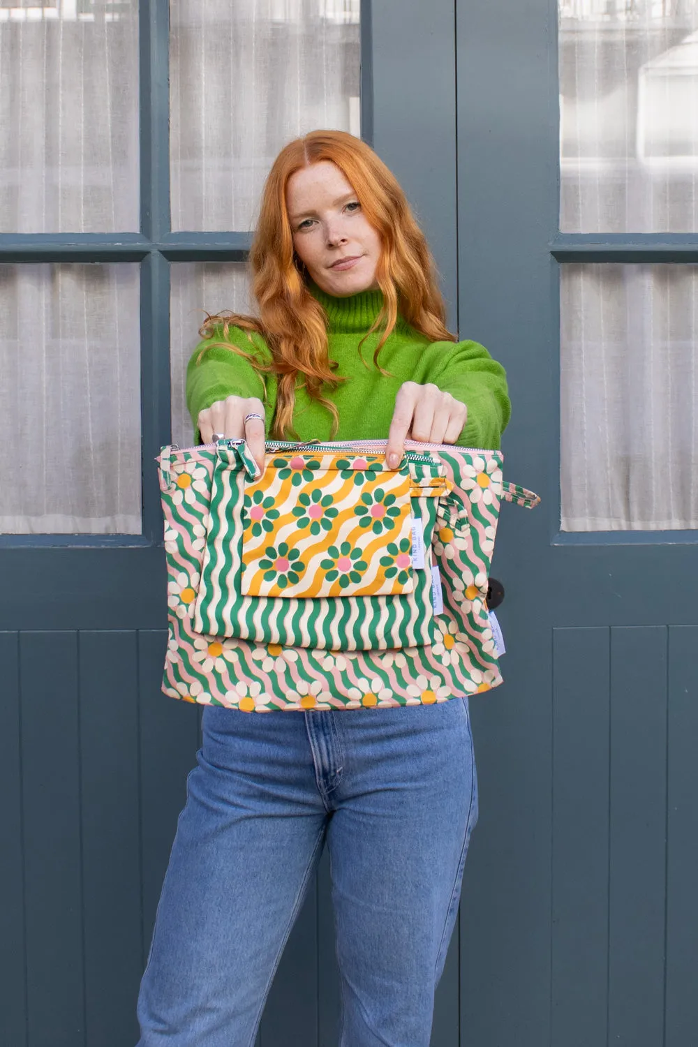 Pouches | Wavy Daisy | Set of 3 sold by Kind Bag product image thumbnail 2