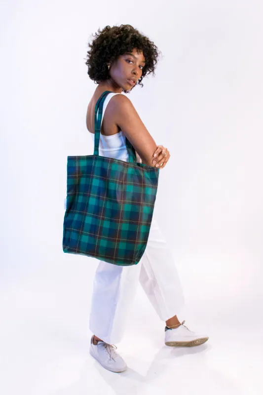 Tartan | Recycled Tote sold by Kind Bag