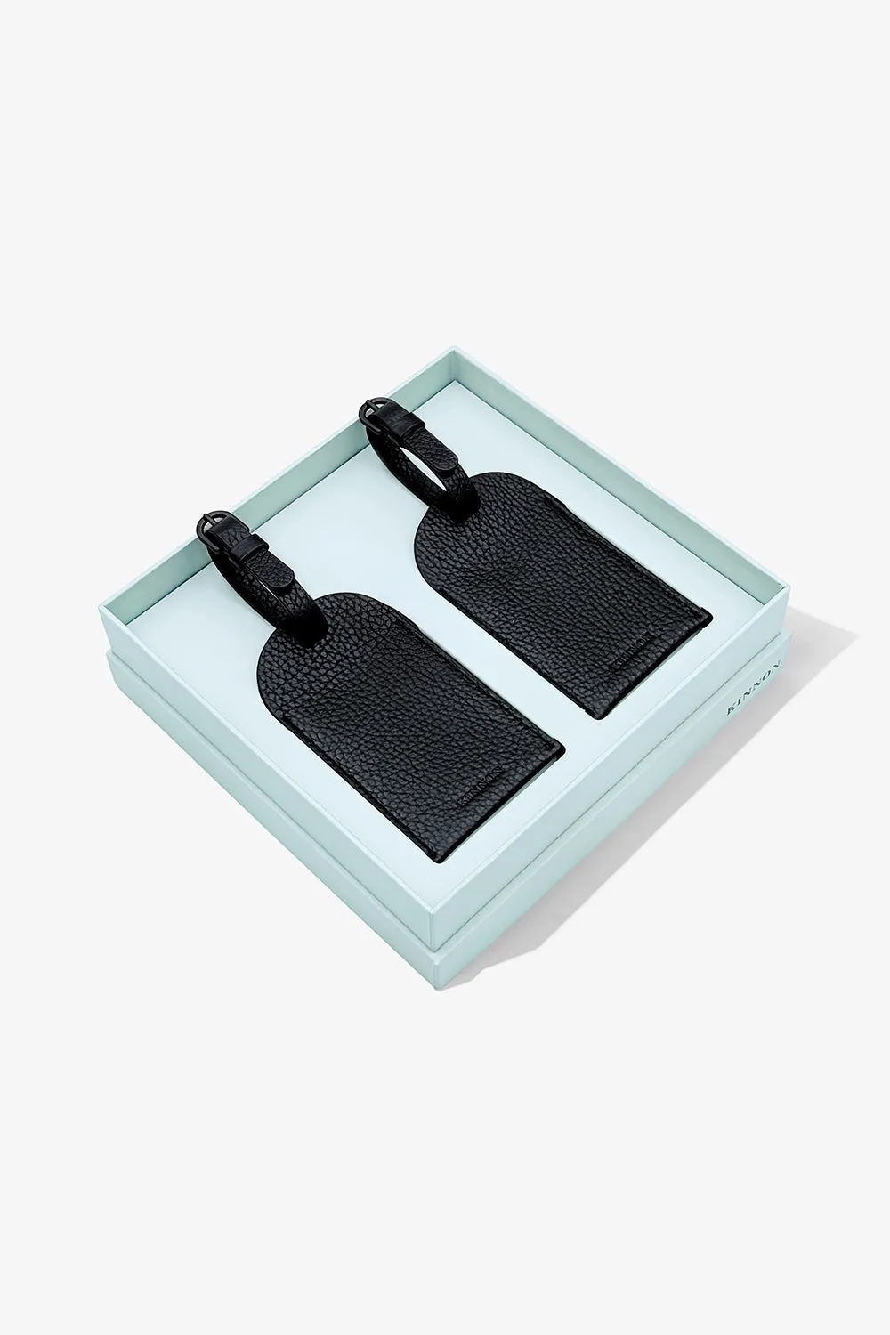 HALE LUGGAGE TAG DUO - BLACK WITH BLACK HARDWARE sold by Kinnon product image thumbnail 3