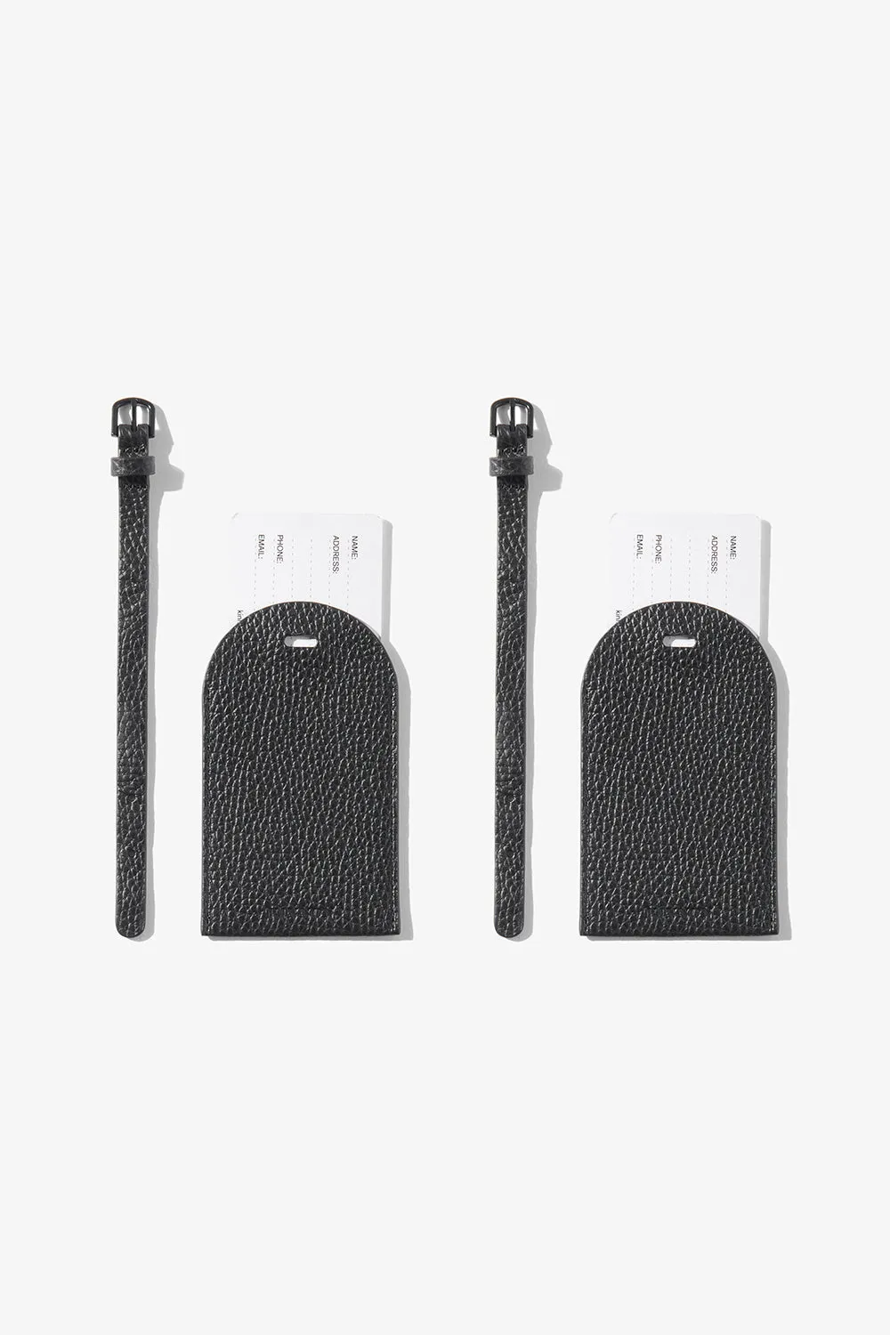HALE LUGGAGE TAG DUO - BLACK WITH BLACK HARDWARE sold by Kinnon product image thumbnail 2