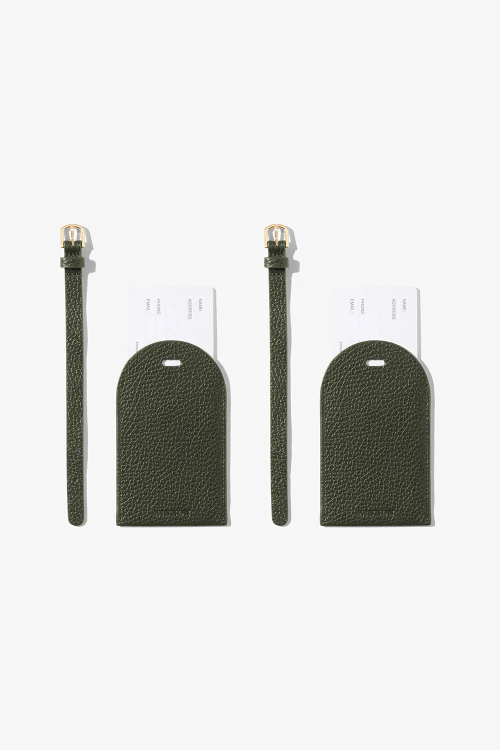 HALE LUGGAGE TAG DUO - OLIVE sold by Kinnon product image thumbnail 2
