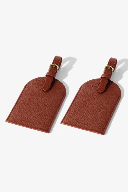 HALE DUO LUGGAGE TAG - CHESTNUT made by Kinnon