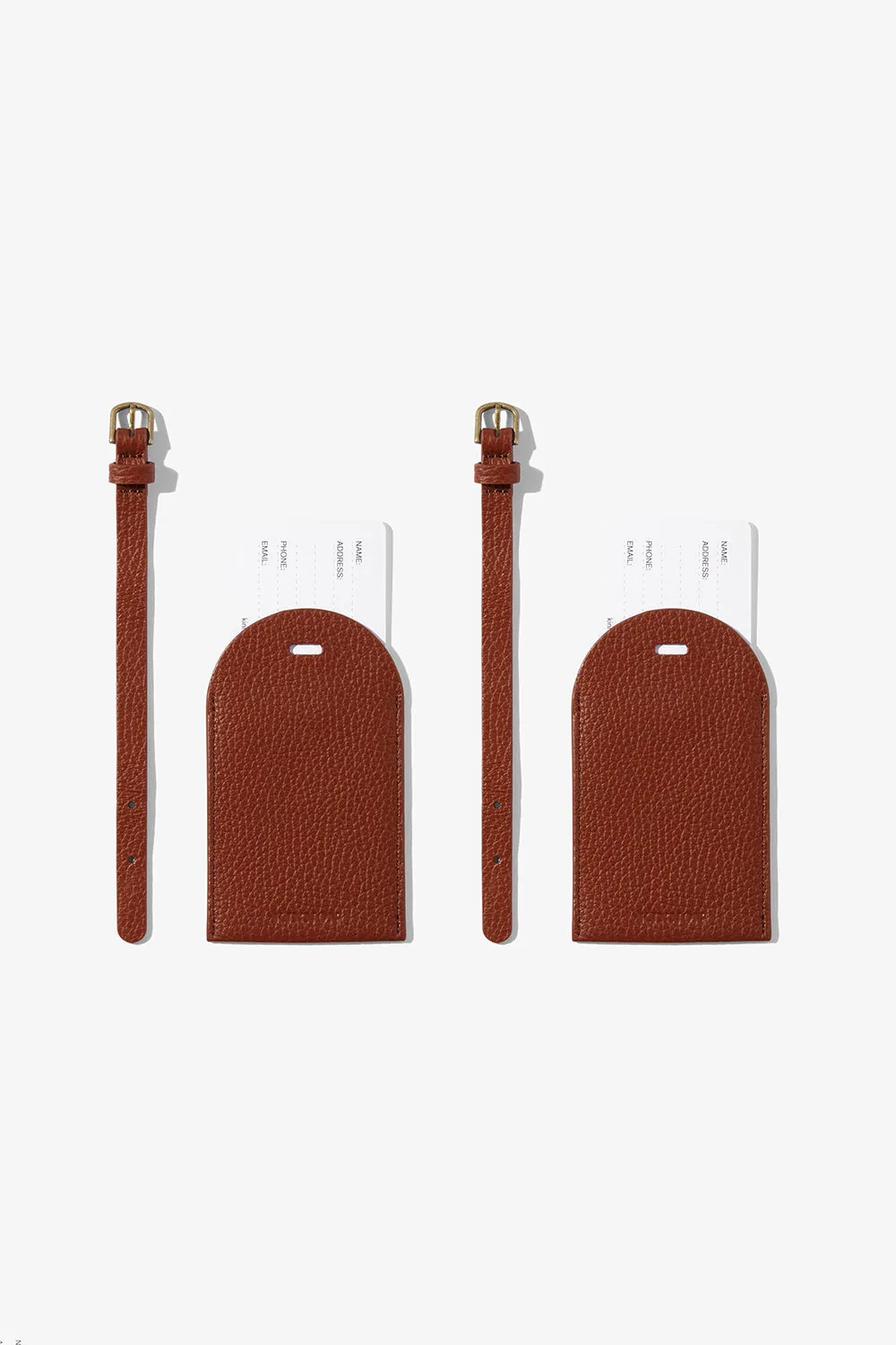 HALE LUGGAGE TAG DUO - CHESTNUT sold by Kinnon product image thumbnail 2