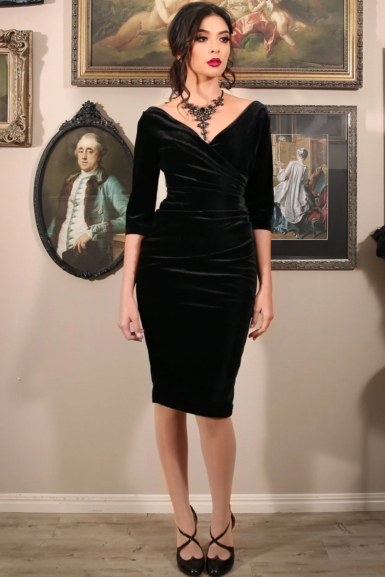 Velvet Vamp Dress (Black) sold by Kitten D'Amour product image thumbnail 3