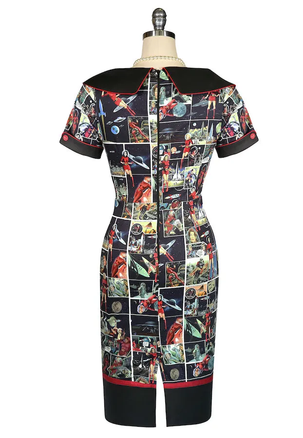 Fly Me To The Moon Collar Wiggle Dress sold by Kitten D'Amour product image thumbnail 5