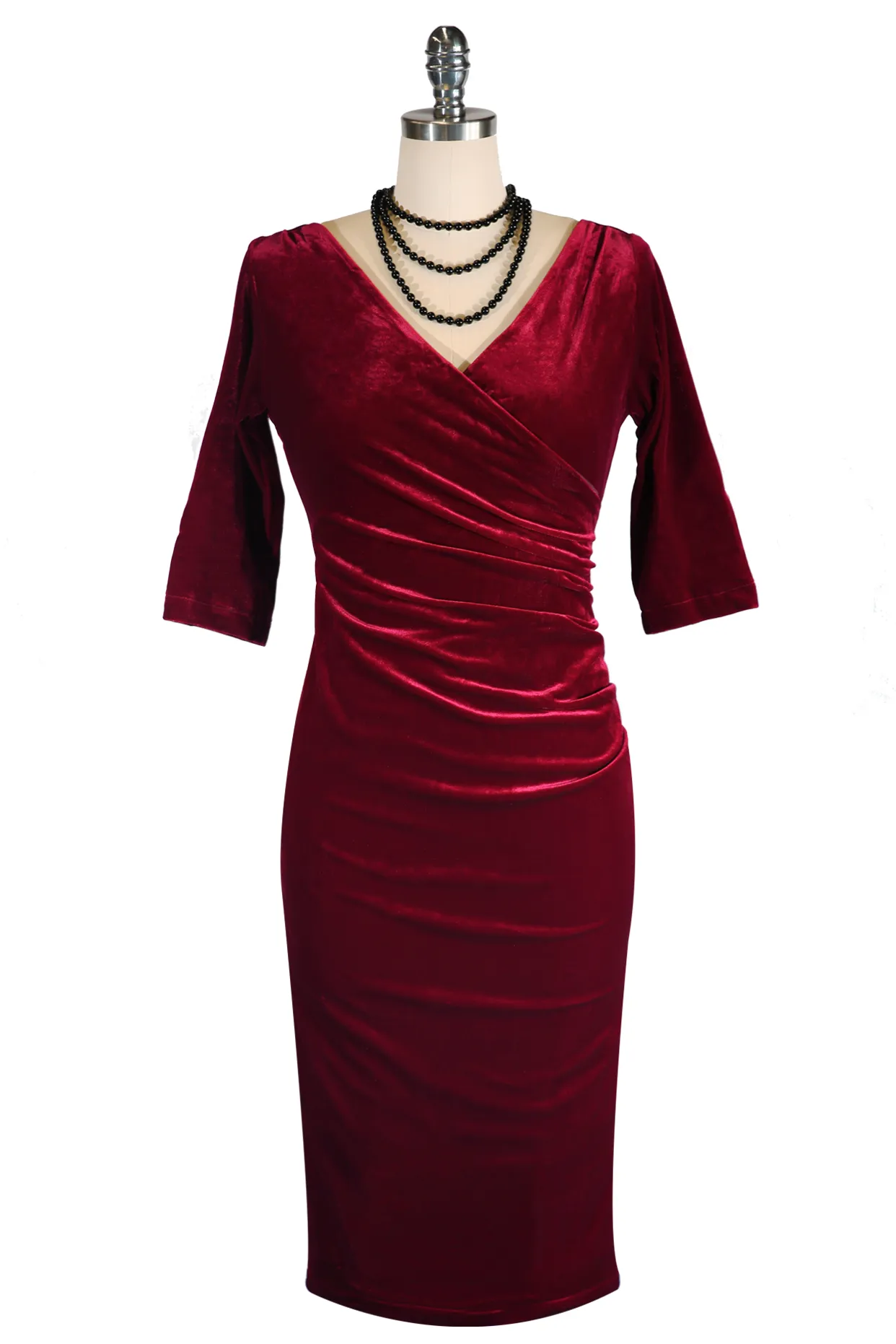 Velvet Vamp Dress (Burgundy) sold by Kitten D'Amour product image thumbnail 5