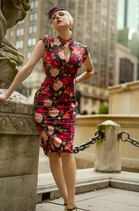 Capone Floral Wiggle Dress sold by Kitten D'Amour