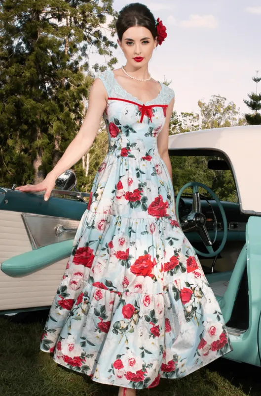 Tea Rose Maxi Dress sold by Kitten D'Amour