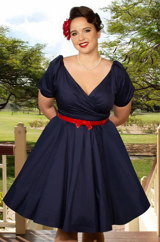 D'Amour Love Note Dress (Navy) made by Kitten D'Amour