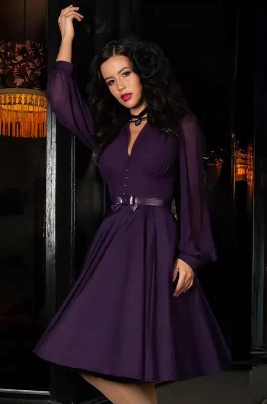 La Fleur Mystique Classic Dress (Purple) sold by Kitten D'Amour