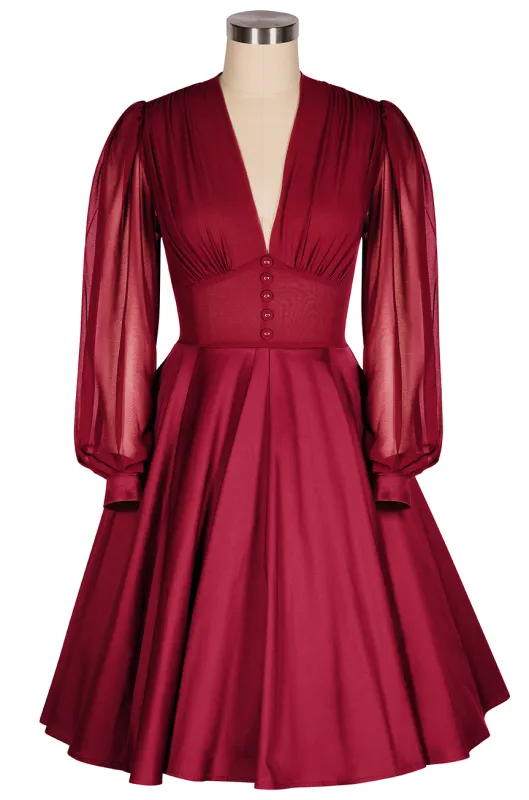 La Fleur Mystique Classic Dress (Red) sold by Kitten D'Amour