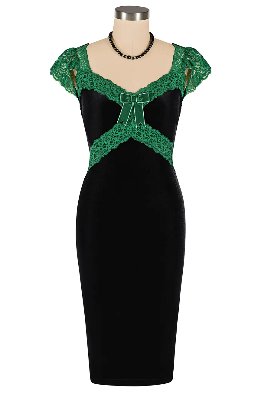 Heirloom Velvet Wiggle Dress sold by Kitten D'Amour product image thumbnail 3