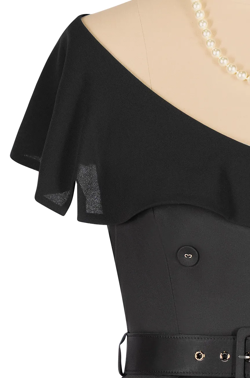 Georgette Collar Dress (Black) sold by Kitten D'Amour product image thumbnail 5