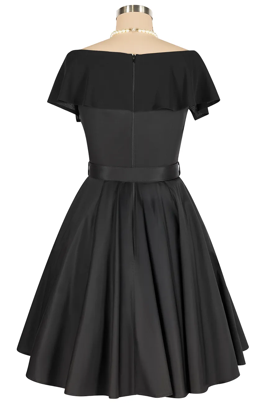 Georgette Collar Dress (Black) sold by Kitten D'Amour product image thumbnail 3