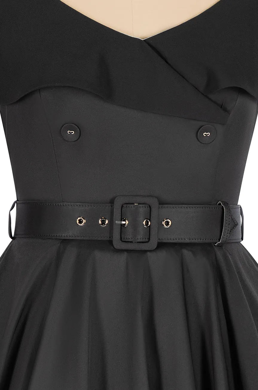 Georgette Collar Dress (Black) sold by Kitten D'Amour product image thumbnail 4