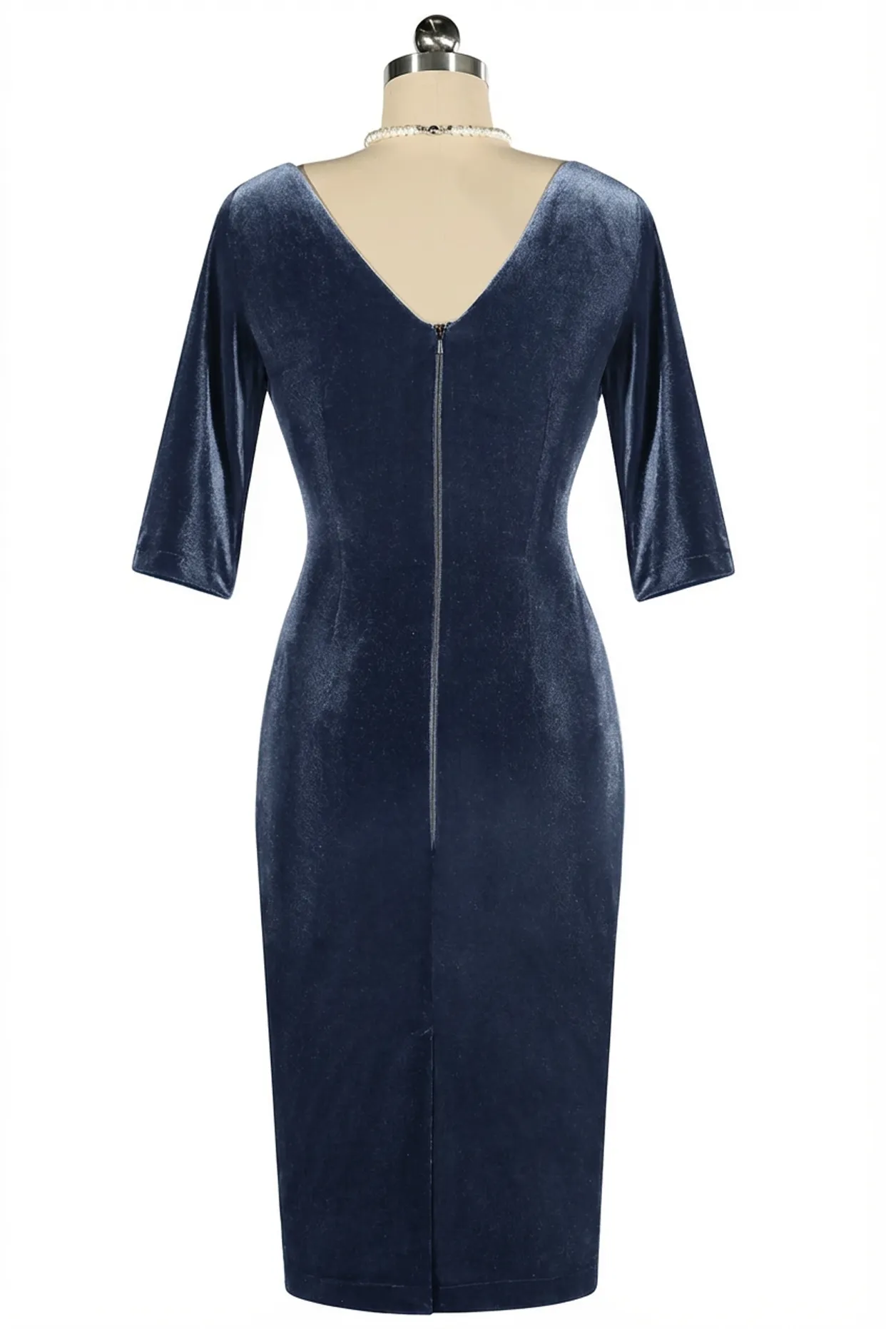 Velvet Vamp Dress (Blue) sold by Kitten D'Amour product image thumbnail 3