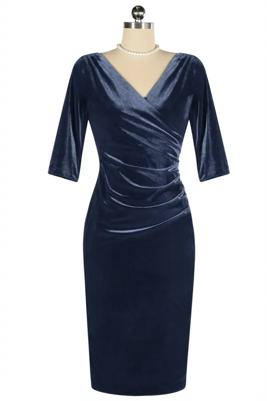 Velvet Vamp Dress (Blue) made by Kitten D'Amour