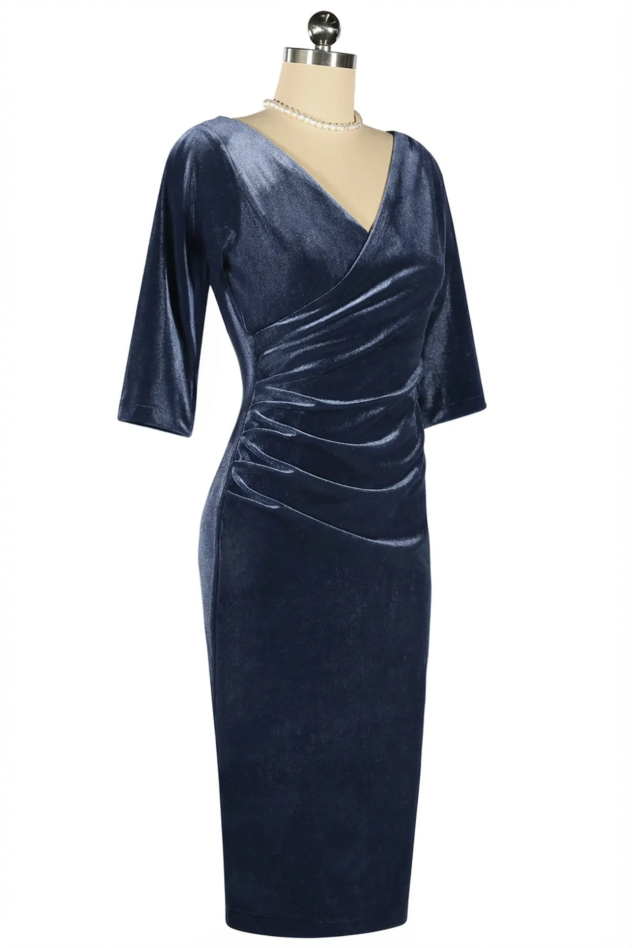 Velvet Vamp Dress (Blue) sold by Kitten D'Amour product image thumbnail 2