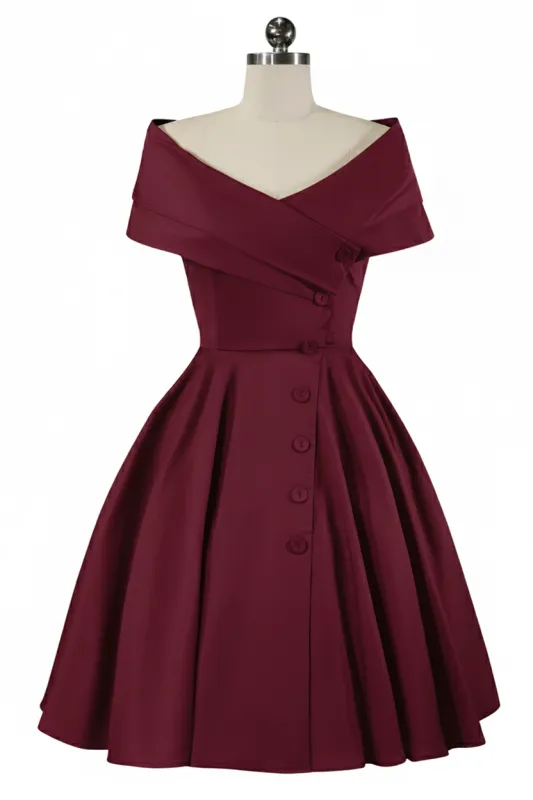 D'Amour L'Avenue Dress (Burgundy) sold by Kitten D'Amour