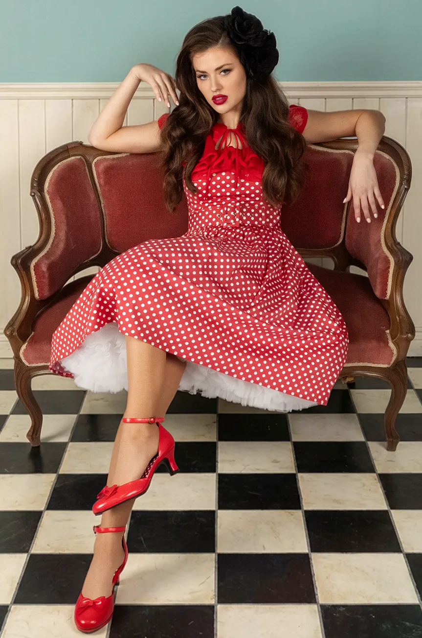 Dottie Darling Dress (Cherry Red) sold by Kitten D'Amour product image thumbnail 4