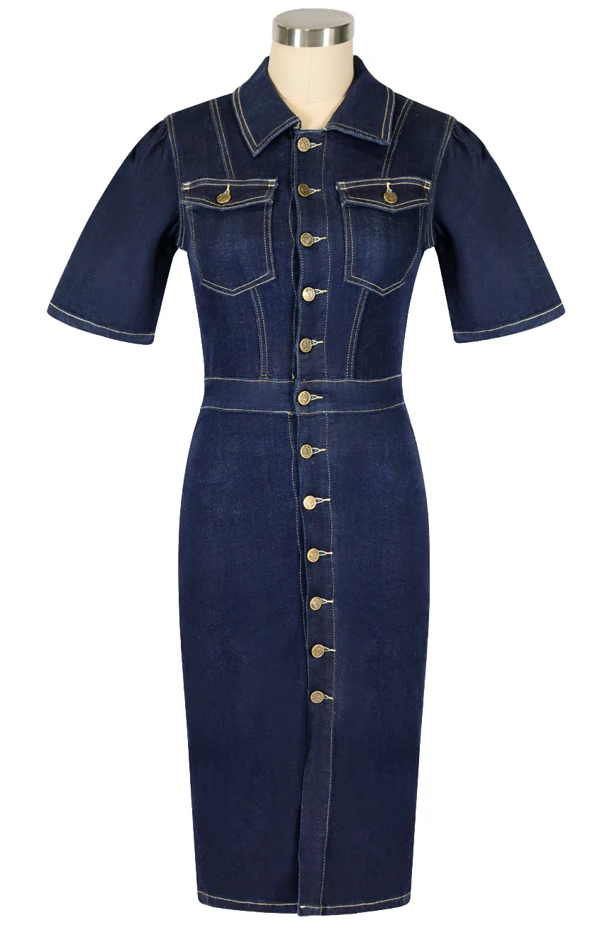Pittsburg Denim Dress sold by Kitten D'Amour product image thumbnail 2