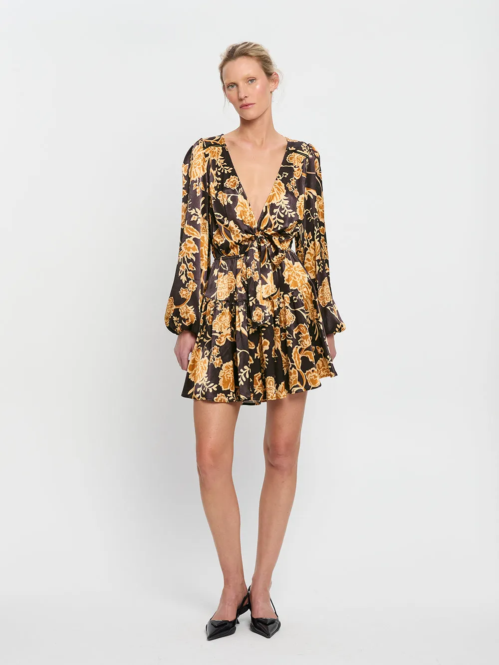 Kaia Tie Front Mini Dress sold by Kivari product image thumbnail 2