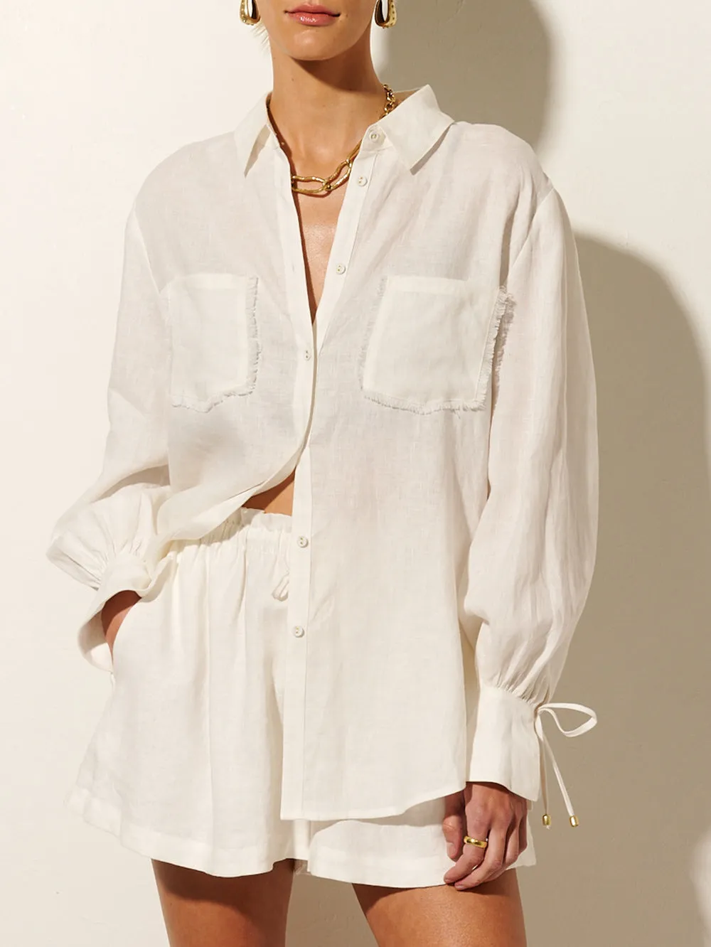 Franca Shirt - White sold by Kivari