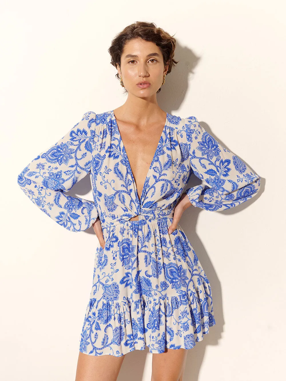 Athena Tie Front Mini Dress sold by Kivari product image thumbnail 2