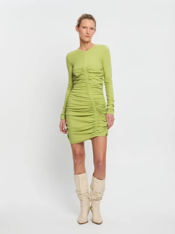 Amal Gathered Mini Dress sold by Kivari