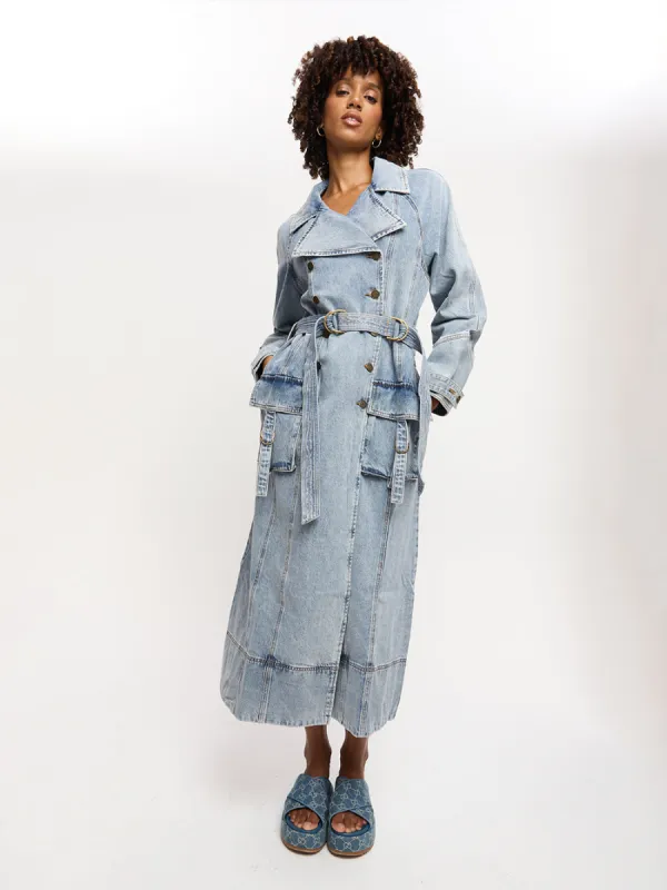 Olivia Denim Trench Coat sold by Kivari