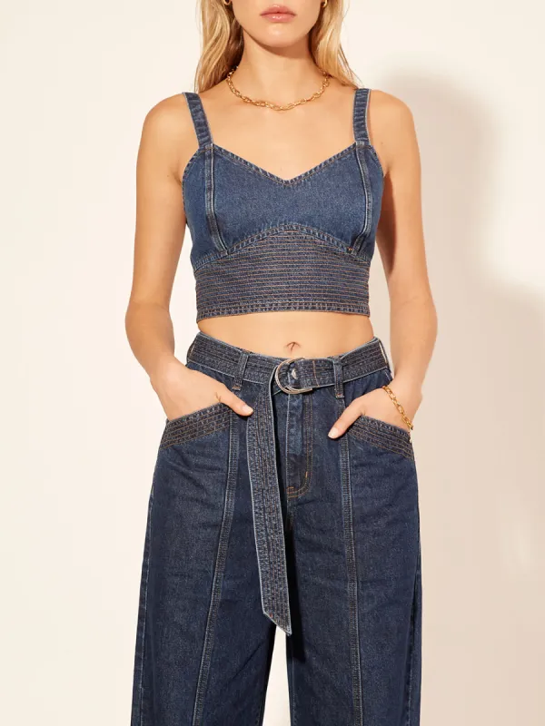 Emily Denim Top sold by Kivari