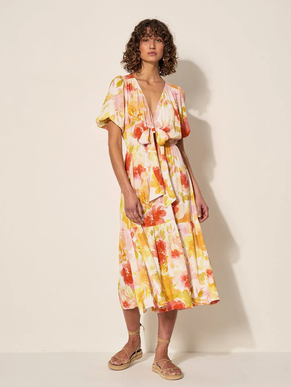 Genevieve Tie Front Midi Dress sold by Kivari product image thumbnail 3
