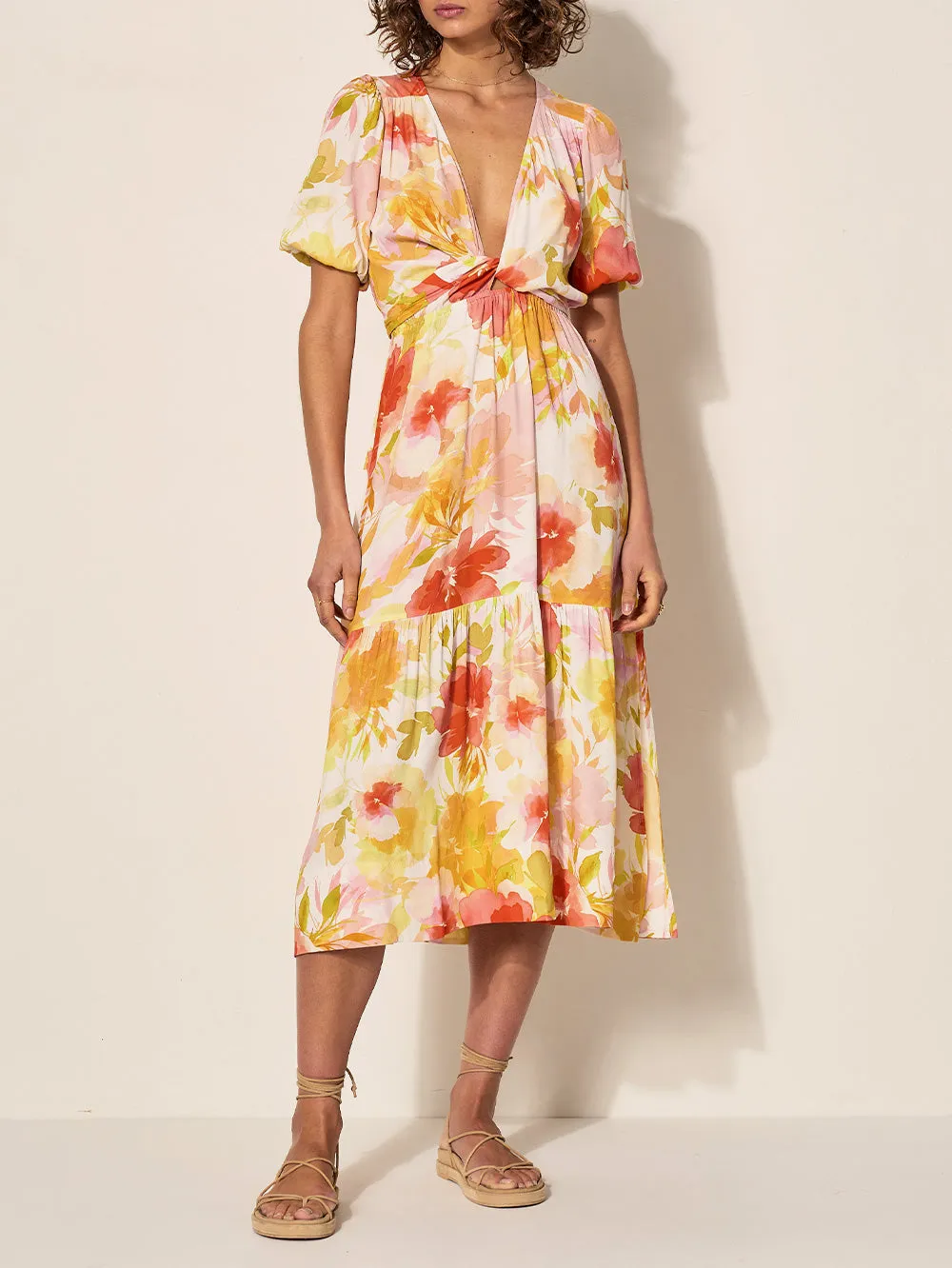 Genevieve Tie Front Midi Dress sold by Kivari product image thumbnail 5