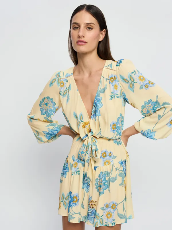 Giselle Tie Front Mini Dress sold by Kivari